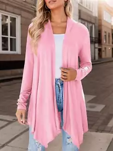 Women's Lightweight Cardigan Casual Soft Long Sleeve Knit Cardigans with Pockets - Picture 1 of 5