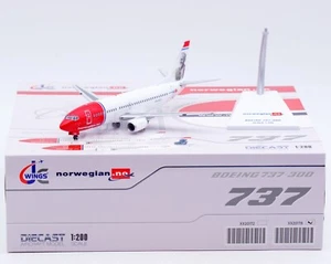 JC Wings 1:200 Norwegian Air Shuttle B737-300 Diecast Aircraft Jet Model LN-KKQ - Picture 1 of 15