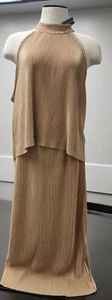 Women's / Ladies 2 Piece Skirt Tan Beige Set Size XL by Say Anything - Picture 1 of 5