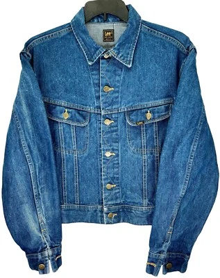 Chaqueta vaquera vintage años 80 Mr Lee camionero para hombre talla mediana EE. UU. remachada 153438 Foto 1 de 4