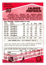 1989-90 O-Pee-Chee Tembec Test #90 James Patrick