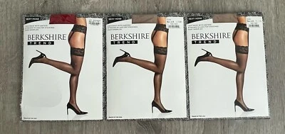 Berkshire Trend Sexyhose Lace Waist W Garters Pantyhose Nude / Red Lot Size A-B - Image 1 of 4