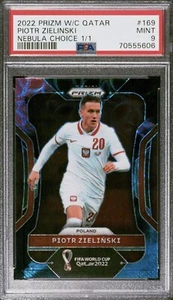 2022 Panini Prizm World Cup Zielinski Nebula 1/1 Poland Napoli PSA 9 One Of One - Picture 1 of 2