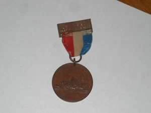 Copper (1897) GOLDEN JUBILEE - LITTLE RED SCHOOL HOUSE MEDAL - READING, PA  - Picture 1 of 6