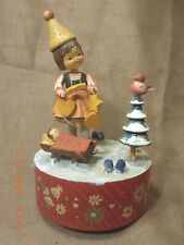 New ListingVintage Anri Musical Piece Girl W/ Child "Catch A Falling Star" (See Video)
