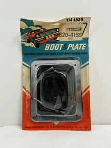 Bota de palanca de cambios Hurst NOS y placa para palancas de cambio cuadradas No. 1144580 (NAPA #620-4155) - Imagen 1 de 6