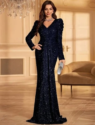 Cocktail Uk Gown Women Evening Formal Party Wedding Bridesmaid Maxi  10 to 12 - image 1 of 4