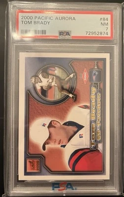 Tom Brady 2000 Pacific Aurora #84 PSA 7 NM The GOAT Patriots Rookie Card RC - Image 1 of 2