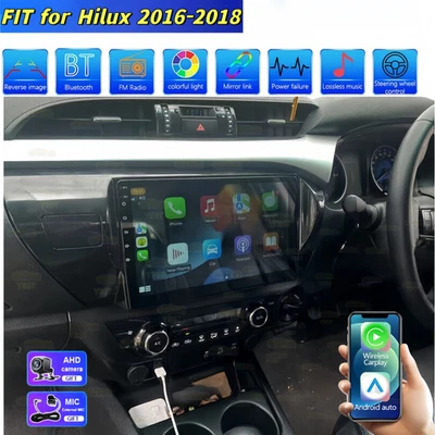 10" For Toyota Hilux 2016-2018 Android 15 CarPlay Head Unit Car Stereo Radio GPS - image 1 of 4