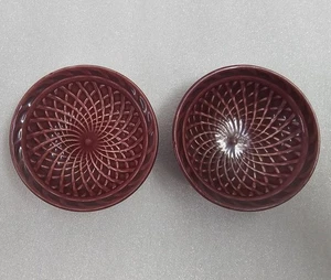 2 Homer Laughlin Harlekin weinrot Nussschalen 3" kleine Schüssel Fiesta Schale burgund - Bild 1 von 3