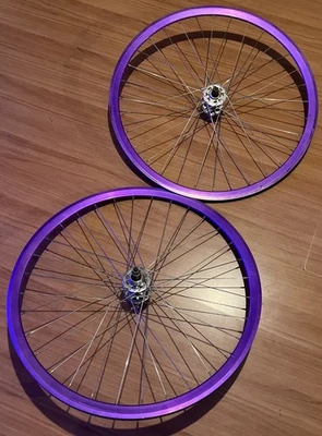 Velocity Deep V - Roxo - 700c conjunto de rodas cubo fixo/fixo para pista - Imagem 1 de 4