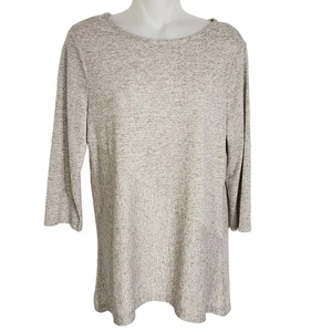 Chicos Damen Top Größe 0 Small 4 Sommer U-Ausschnitt Naht Tunika Leinenmischung 3/4-Arm - Bild 1 von 8