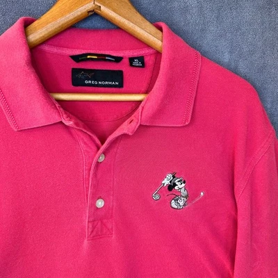 Camisa polo de golf Greg Norman XL Fuscia Disney para hombre Mickey Mouse golf Foto 1 de 4