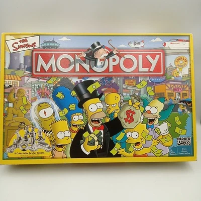 The Simpsons Monopoly Board Game 2003 Vintage Parker Bros 2-6 Players Complete - Image 1 of 4