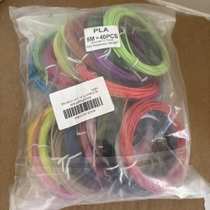 40 Farben 3D Stift Drucker Filament Minen PLA 5M 1,75mm - Bild 1 von 1