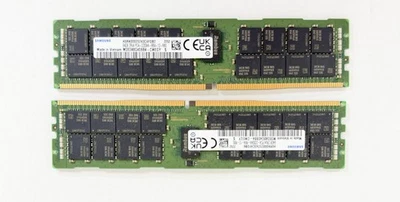LOT OF 2 Samsung 64gb PC4-3200AA 2Rx4 DDR4 ECC RDIMM Server Memory M93A8G40BB4 - Image 1 of 3