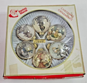 6 Vintage  2" Santa World Hummel Christmas Ornaments / Balls #5 - Picture 1 of 5