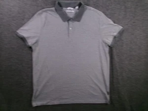 Calvin Klein Poloshirt Herren XL grau gestreift Liquid Touch Golf Business Freizeit - Bild 1 von 11