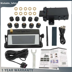 TPMS Real Time/24x7 Tire Pressure Monitoring System-10 Anti Theft Sensors For RV - Picture 1 of 13