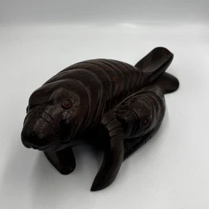 Königlicher Narrenorden George Burt Seekuh Ebenholz Holz Freimaurer Kunst Skulptur - Bild 1 von 11