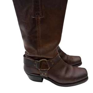 FRYE Women's Harness Boot in Smoke Brown Size 7.5 M EUC - Picture 1 of 14