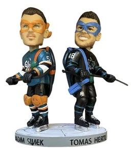 San Jose Barracuda Hertl & Simek Ninja Turtles bobblehead SGA 2018 SJ Sharks - Picture 1 of 10