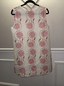 Neu mit Etikett Commense Damen cremefarbenes Kleid rosa braun geblümt Größe Medium  - Bild 1 von 5