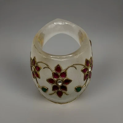 Anillo de jade para decorar pulgar con gemas piedra Foto 1 de 4