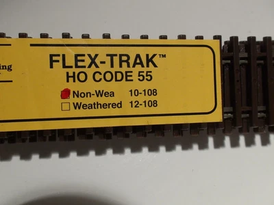 Micro Engineering ~ HO Scale ~ Code 55 ~ Flex Track ~ 3' ~ 6 Pieces ~ 10-108 - Image 1 of 2