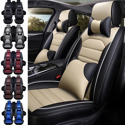 For Chevrolet/Chevy Equinox 2011-2025 Car 5-Seat Covers Cushion Full Set Leather - Image 1 of 4