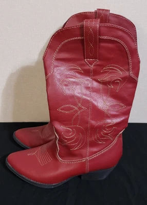 Botas de Vaquero para Mujer Talla 7.5 M Rampage Rojo Valyntina Foto 1 de 4