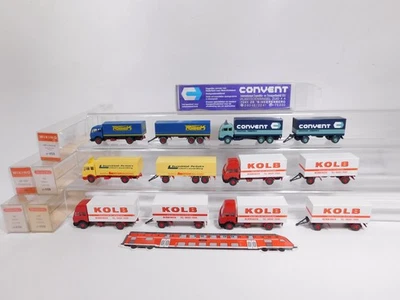 6X Wiking H0 1:87 Hängerzug Spedition MB 455 459 Convent Sg/Mint+Box #DI290-0,5 - Immagine 1 di 4