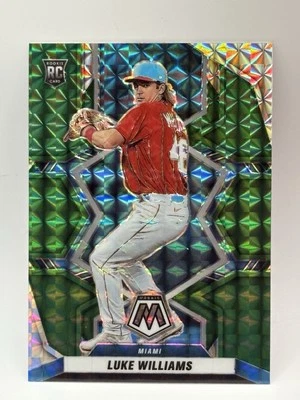 2022 Panini Mosaic Rookies Green Blue Mosaic Prizm Luke Williams #257 Rookie RC - Image 1 of 2