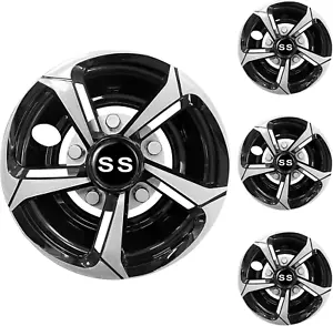 Golf Cart Hubcaps Wheel Covers for EZGO Club Car Yamaha 8 Inch Set of 4 - Picture 1 of 8