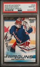 2019 SP Authentic Upper Deck Update Young Guns Igor Shesterkin PSA 10