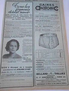 Pub Ancienne 1935 Gaines Anatomic Bellard T Thilliez - Bild 1 von 1