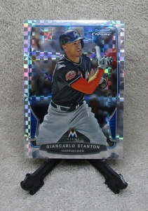 GIANCARLO STANTON 2013 Bowman Chrome X-FRACTOR Card #18 NY YANKEES WORLD SERIES - Picture 1 of 2