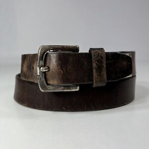 Nautica Italian Full Grain Leather Belt - Stretched & Scratched - Men's Size 38