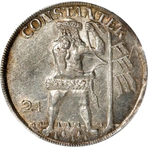 1710 German States Brunswick Wolfenbuttel Wildman 2/3 Taler, 24 MG, PCGS AU 58 - Picture 1 of 4