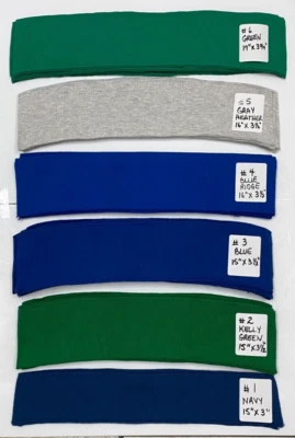 Camisas deportivas puños y bandas "collares de punto costilla para polos" color y talla a tu elección Foto 1 de 4