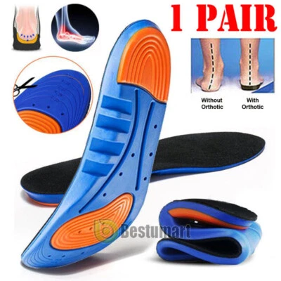 Plantillas para hombre bota de trabajo, inserciones para zapatos, plantillas deportivas almohadilla de gel, absorción de impactos Foto 1 de 4
