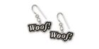 Woof Earrings Jewelry Sterling Silver Handmade Dog Earrings Lt1-E