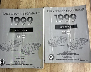 1999 Chevrolet GMC C/K Preliminary Truck Shop Service Repair Manual Books 1&2 - Bild 1 von 10