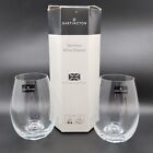 2-NIB Dartington Stemless Wine Glasses--British Wine Glass Company--New In Box
