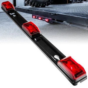 DOT SAE P2 15" Submersible 3 Red LED Clearance ID Truck Trailer Tail Light Bar - Picture 1 of 8