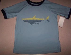 NWT GAP KIDS Light Blue SHARK RASHGUARD BEACH SHIRT Size 4 - Picture 1 of 2