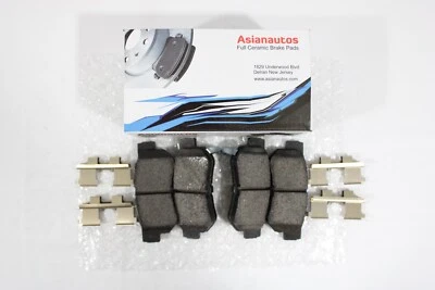 Asianautos Full Ceramic Rear Brake Pads With Hardware For Kia Sportage 2005-2010 - Imagem 1 de 3