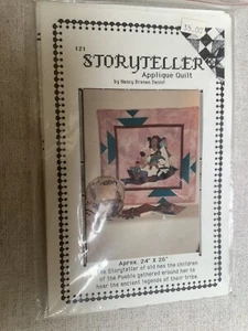Story Teller südwestindisches Applikation Quilt Muster 24 x 26"" Nancy B Daniel - Bild 1 von 3