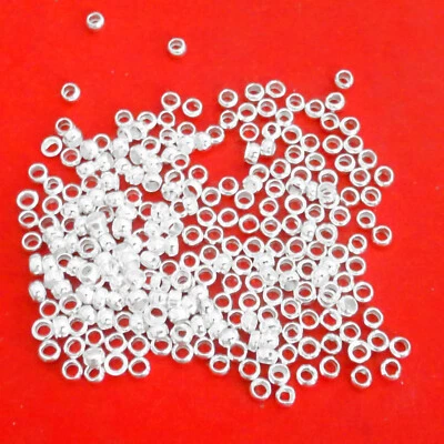 Quetschperlen 2,5 mm Farbe Silber 300 Perlen Spacer nenad-design AN334 - Bild 1 von 4