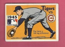 1971 Fleer R.G. LAUGHLIN WORLD SERIES 1945 Tigers v Cubs #43 BLACK BACK VG